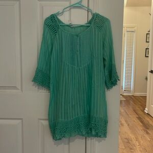 Fun dress with cute detailing at shoulders!